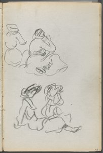 Sketchbook, The Dells, N° 127, pagina 093: Figure sedute da Maurice Prendergast