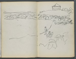 Sketchbook, The Dells, N° 127, pagina 130 e 131: Vista costiera da Maurice Prendergast