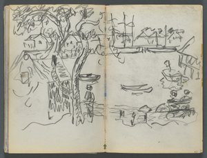 Sketchbook, The Dells, N° 127, pagina 162 e 163: Vista sul porto