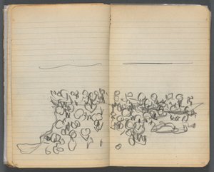 Quaderno degli schizzi, pagina 044 e 45: Vista sulla spiaggia da Maurice Prendergast