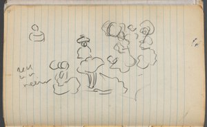 Quaderno di schizzi, pagina 076: Figure con note