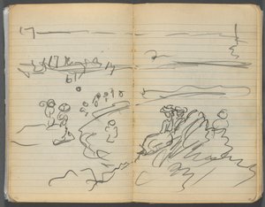 Taccuino degli schizzi, pagina 082 e 83: Vista sulla spiaggia da Maurice Prendergast