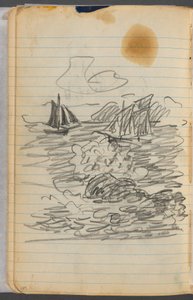 Quaderno di schizzi, pagina 134: Vista dalla marina da Maurice Prendergast