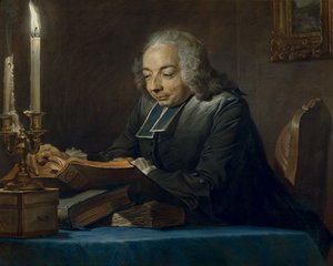 Abate Jean-Jacques Huber, 1742 da Maurice Quentin de La Tour
