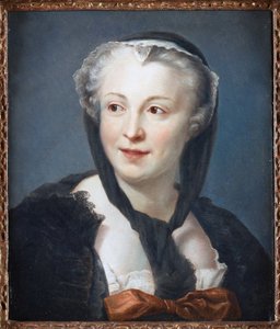 Ritratto della scrittrice Françoise de Graffigny da Maurice Quentin de La Tour