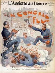 Statisti francesi Aristide Briand, Georges Clemenceau e Rene Viviani
