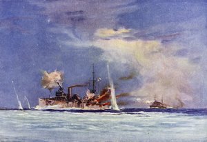 HMAS Sydney, comandato dal Capitano John Glossop, attacca l