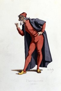 Costume e personaggio teatrale: Pantalone (in fr. Pantalone, dottore) tratto da 