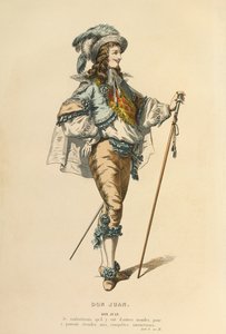 Costume per il ruolo di Don Giovanni, 1868 circa (incisione)