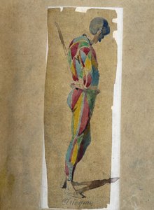 Arlecchino, da "Masques et bouffons" (commedia italiana), testo e disegni di Maurice Sand, incisioni di A. Manceau, prefazione di Georges Sand da Maurice Sand