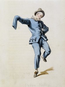 Peppe Nappa (Pierrot o Peppe-Nappa) da Masques et bouffons (Commedia italiana), testo e disegni di Maurice Sand, stampe di A. Manceau, prefazione di Georges Sand, Parigi, Michel Lévy Frères da Maurice Sand