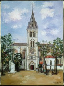 Chiesa di Saint-Pierre, Orthez, Pirenei da Maurice Utrillo