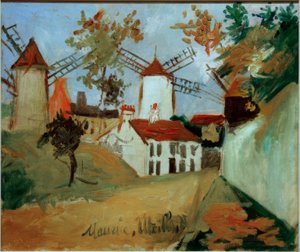 I tre mulini di Montmartre da Maurice Utrillo
