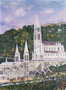 Cattedrale di Notre Dame a Lourdes; Basilica di Notre-Dame-De-Lourdes da Maurice Utrillo