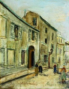 Rue Corot a Montmartre, 1930 circa (olio su tavola) da Maurice Utrillo
