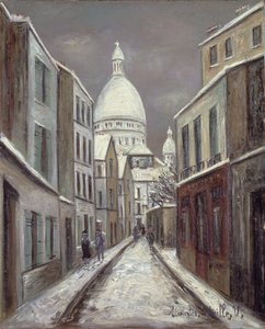 La Rue Saint-Rustique, 1933 circa (olio su carta)