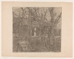 Bomen rond een huis da Maurits van der Valk (signed by artist)