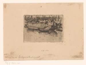 Barca nel Bickersgracht, Amsterdam da Maurits van der Valk (signed by artist)