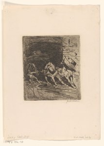 Cavalli con carro da Maurits van der Valk (signed by artist)