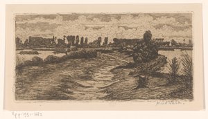 Sentiero attraverso il paesaggio con stagni