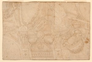 Disegno, soffitto dipinto, metà del XVIII secolo