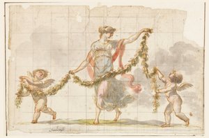 Disegno, pittura murale, 1820 ca.