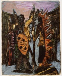 Ragazzi che giocano agli indiani da Max Beckmann