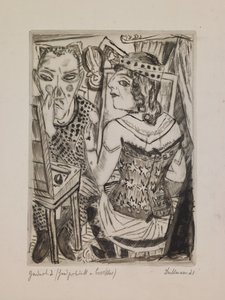 Spogliatoio, lastra 2 del portfolio "La fiera annuale". da Max Beckmann