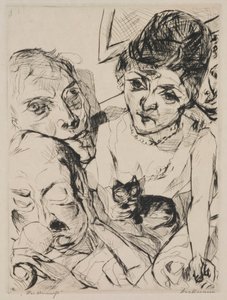 Sera (Autoritratto con i Battenberg), tavola 10 dal portfolio “Volti” da Max Beckmann