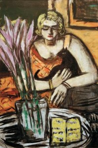 Donna con gatto da Max Beckmann