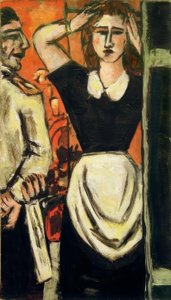 Cameriere e guardarobiera da Max Beckmann