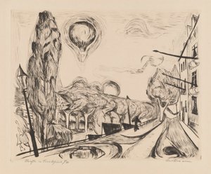 Paesaggio con pallone da Max Beckmann
