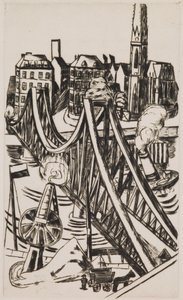 Grande ponte ("Eiserner Steg" a Francoforte sul Meno) da Max Beckmann