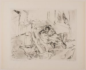 Amanti I, tavola 4 dal portfolio “Volti” da Max Beckmann