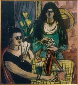 Ragazza in nero su verde da Max Beckmann
