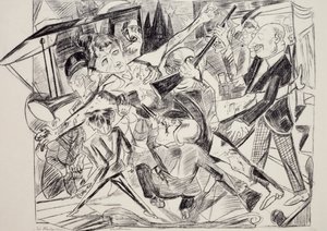 Martirio, di Max Beckmann (1884-1950), incisione. Germania, 20° secolo