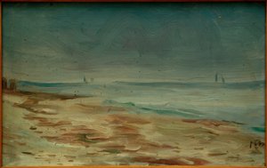 Spiaggia marina, marrone e grigia da Max Beckmann