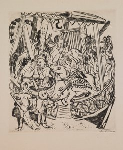 Giostra, tavola 7 dal portfolio "Fiera annuale" da Max Beckmann