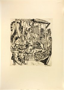 Giostra, tavola sette da Jahrmarkt da Max Beckmann