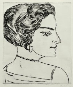 Naïla di profilo da Max Beckmann