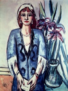 Quappi in blu e grigio da Max Beckmann