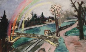Ponte ferroviario e arcobaleno da Max Beckmann