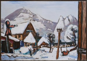 Paesaggio innevato a Garmisch da Max Beckmann