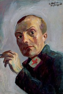 Autoritratto come infermiere da Max Beckmann