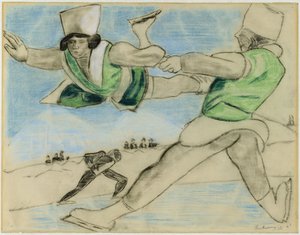 Pattinatori a Davos da Max Beckmann