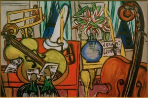 Natura morta con violoncello e contrabbasso