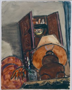Natura morta con lampada da Max Beckmann