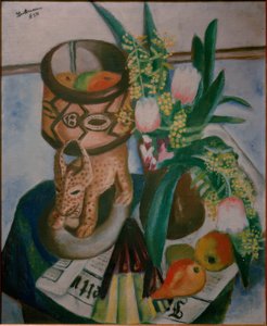Natura morta con plastica africana da Max Beckmann