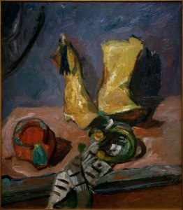 Natura morta con stivali gialli da Max Beckmann