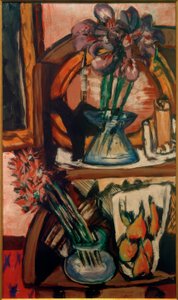 Natura morta con due vasi di fiori da Max Beckmann